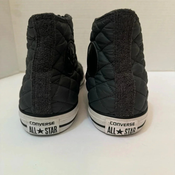 Converse All Star Chuck Taylor Black Quilted Lined Unisex Sneakers - Picture 5 of 10
